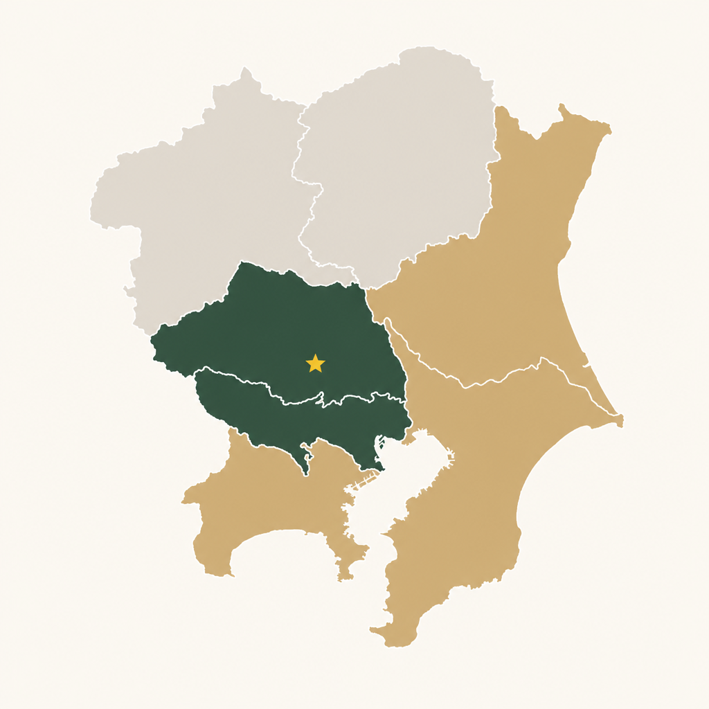 関東地方の対応エリア地図